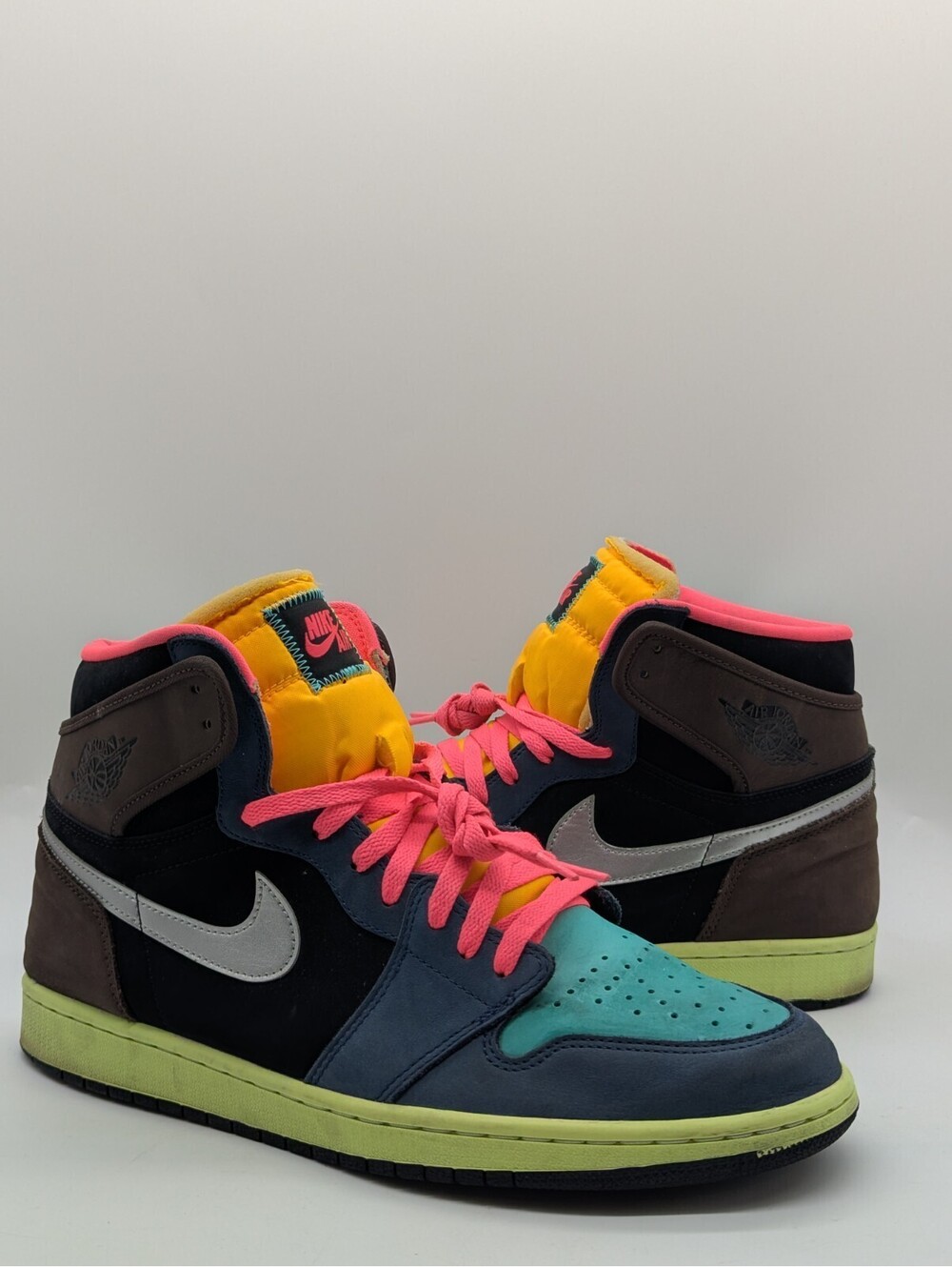 Jordan 1 Retro High OG Tokyo Bio Hack Black Green Colorblock Shoes 555088-201